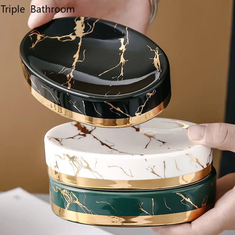 Soap Making Items - طبق صابون الحمام من السيراميك بخطوط