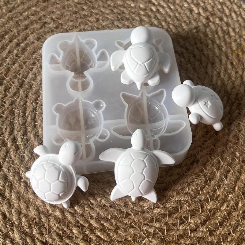 Natural Making Soap - قوالب سيليكون على شكل أربعة سلاحف