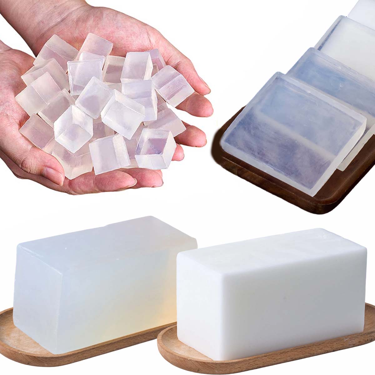 Soap Making With Soap Base - 1000 جرام قاعدة صابون الجلسرين لتقوم