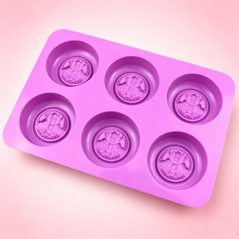 Soap Making Scents - قالب صابون سيليكون دائري بـ 6