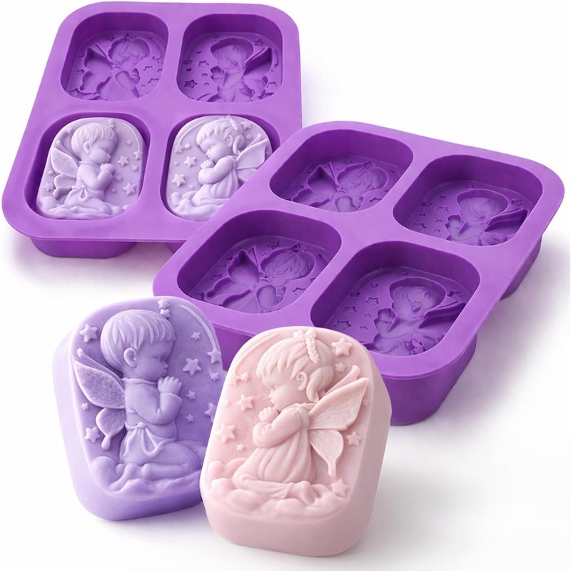 Soap Making Items - قالب سيليكون على شكل ملاك لمستلزمات