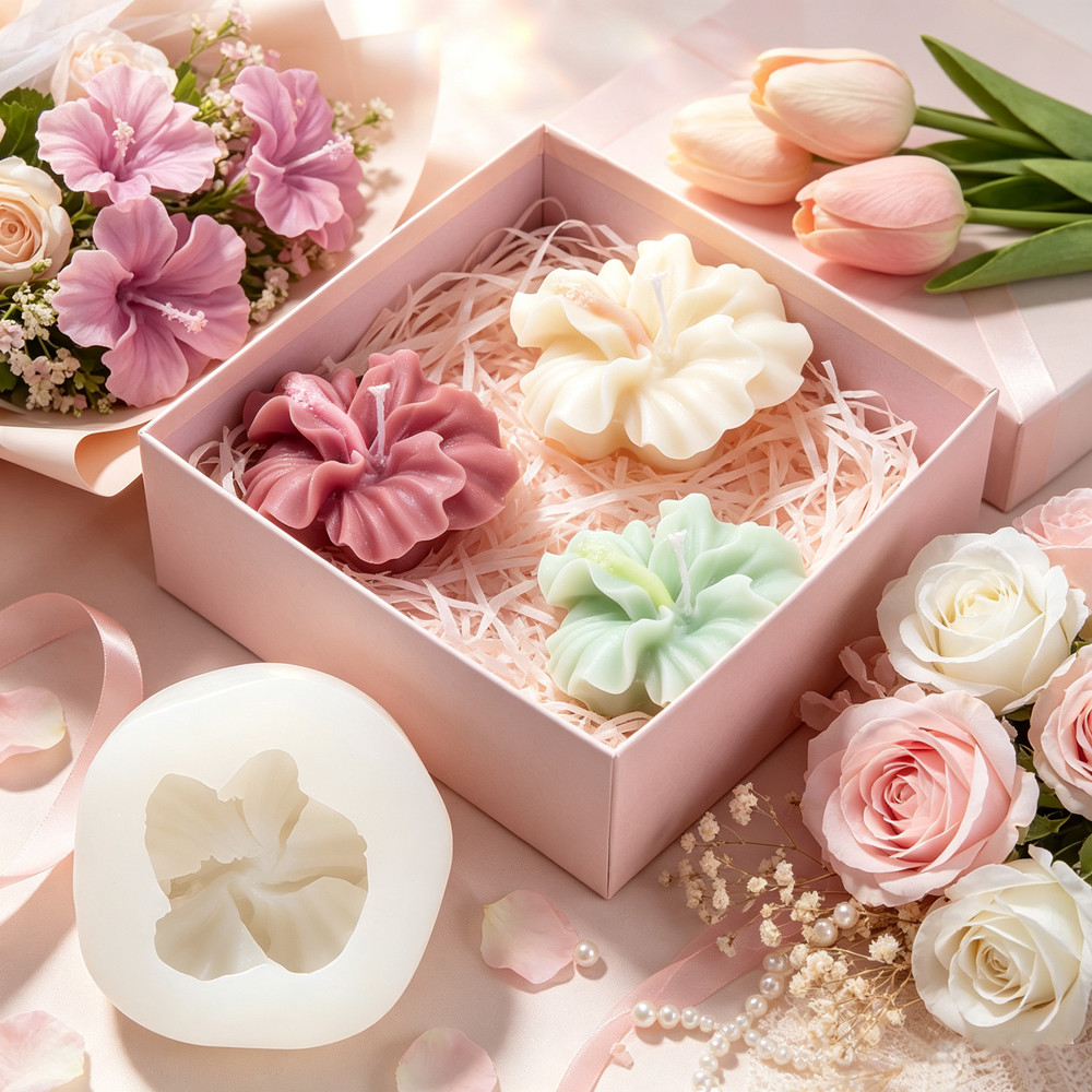 Soap Making Lye - قطعتان من قالب شمعة على شكل