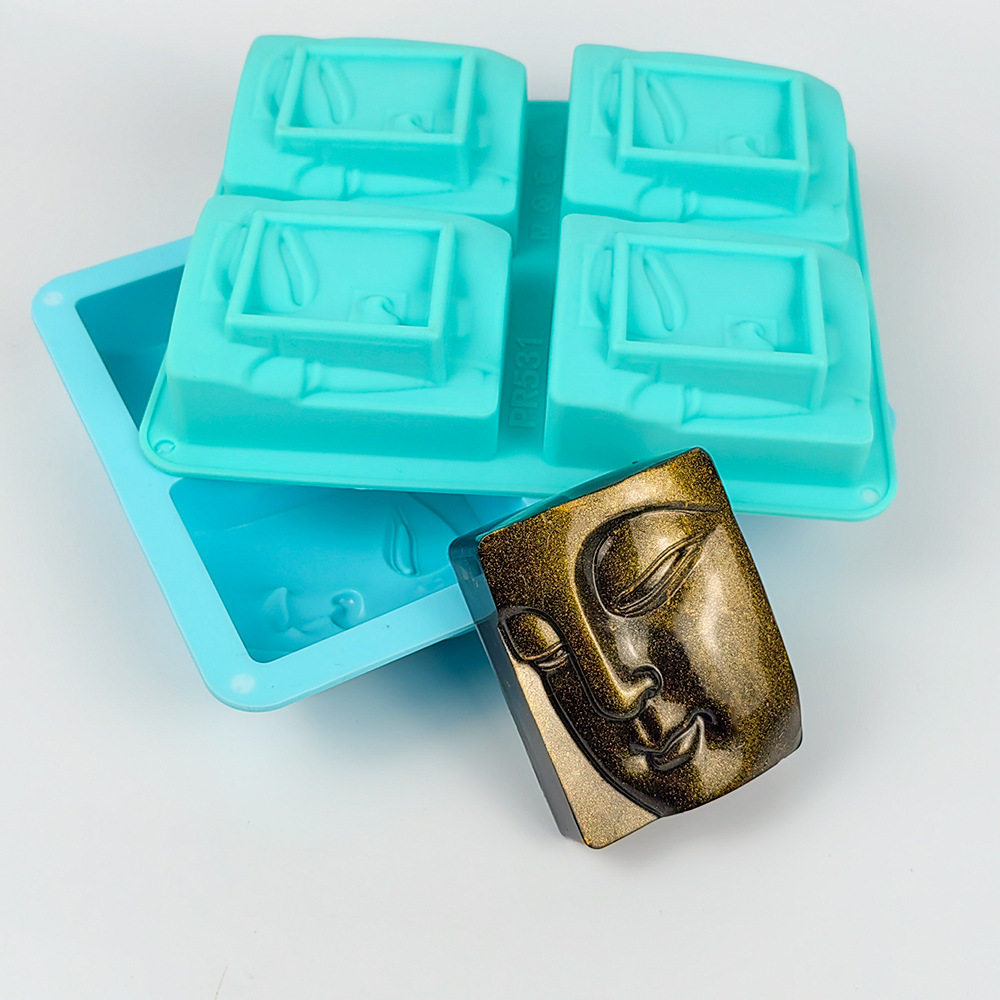 Soap Making Lye - سيليكون بوذا صورة قالب الصابون ،