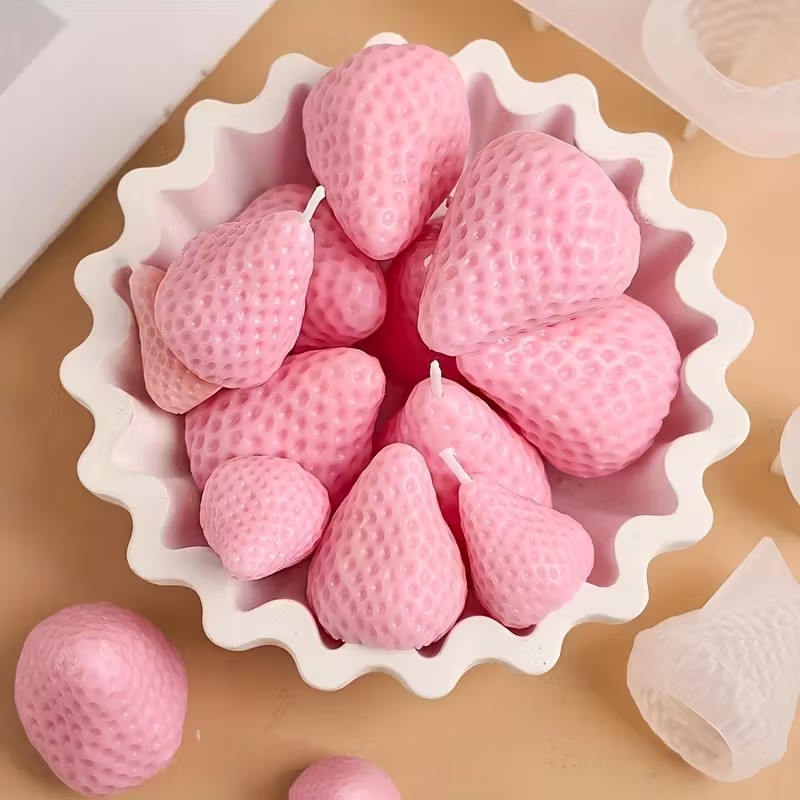 قالب شمع سيليكون على شكل فراول - مراجعة Soap Making Ins وسعره