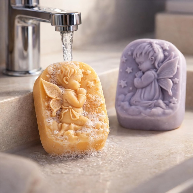 قالب سيليكون على شكل ملاك لمست - مراجعة Soap Making Items وسعره